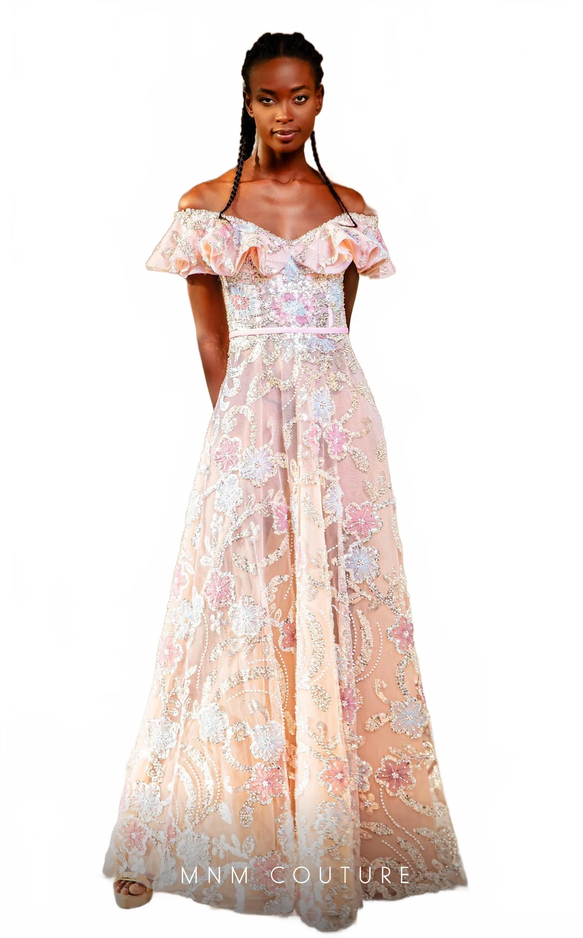 MNM Couture K4162 Pink Evening Gown - Image 5