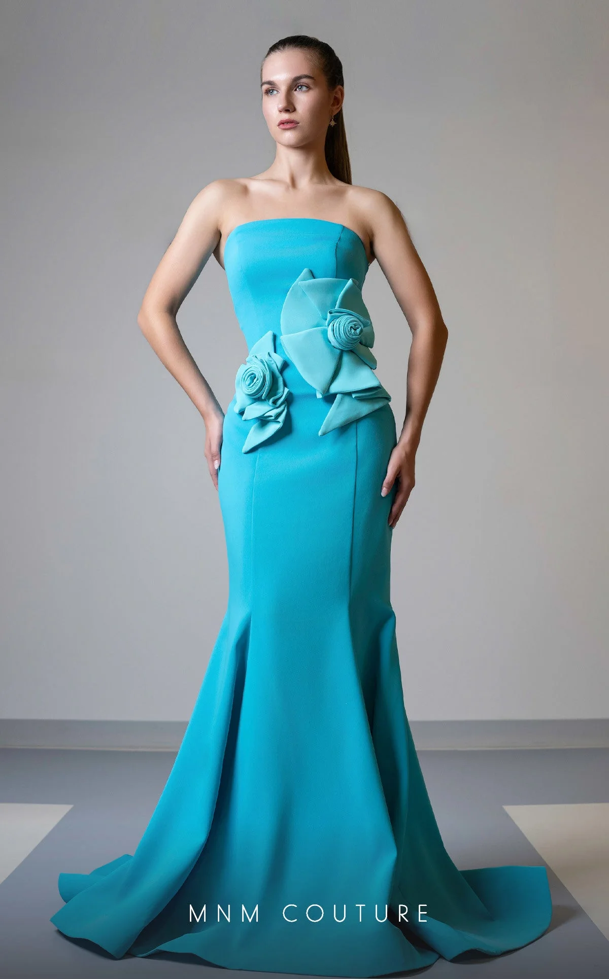 MNM Couture V07456 Black-Royal Evening Gown with Couture Detailing - Image 6