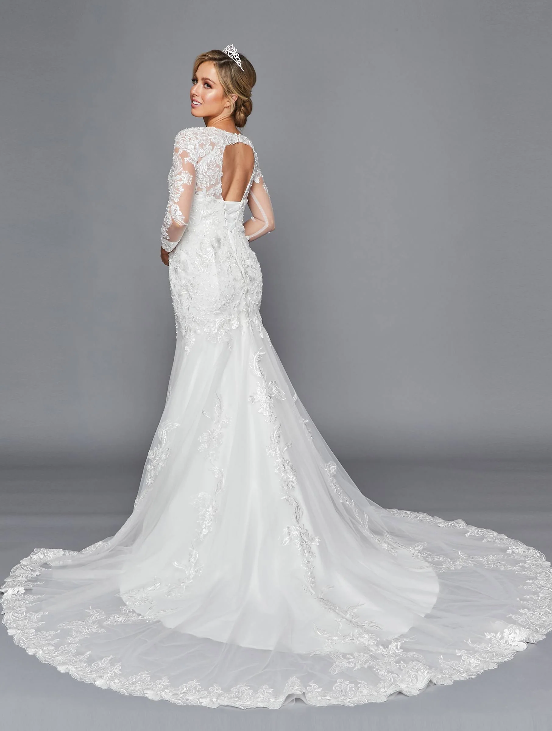 Modest Wedding Dresses | Long Sleeve White Bridal Gown by 435 - Image 2