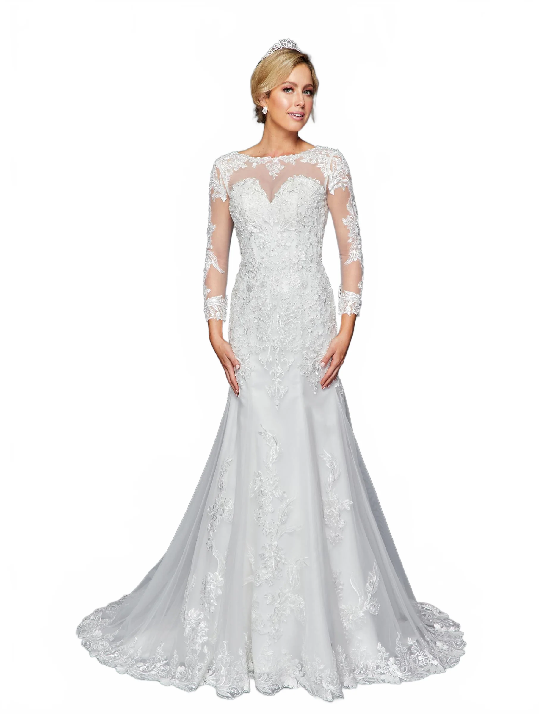 Modest Wedding Dresses | Long Sleeve White Bridal Gown by 435 - Image 4
