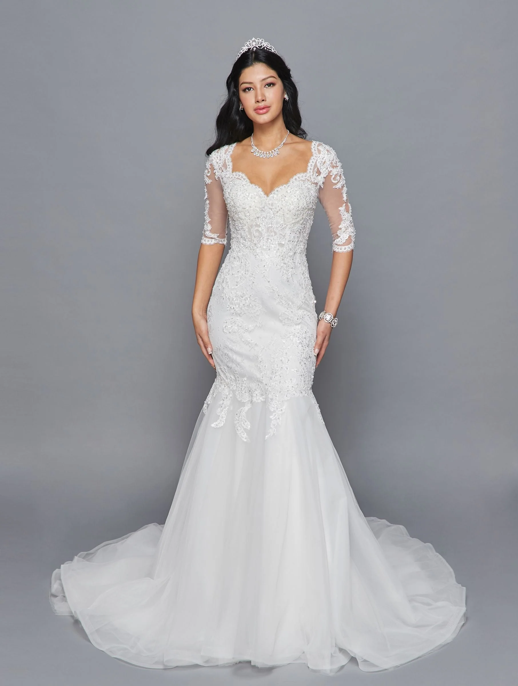 Modest Wedding Dresses | White Bridal Gown by 418