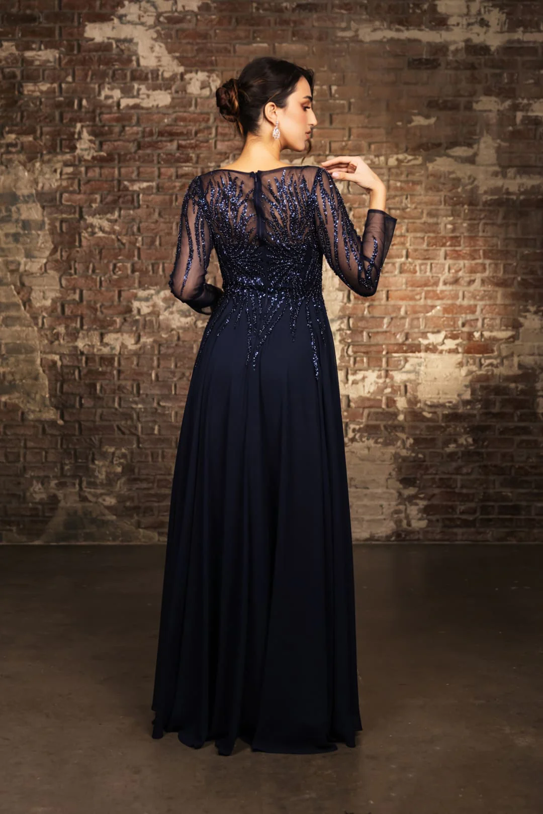 Mother Of The Bride Dress Long Sleeve A-Line Gown By May Queen MQ2161 - Image 4