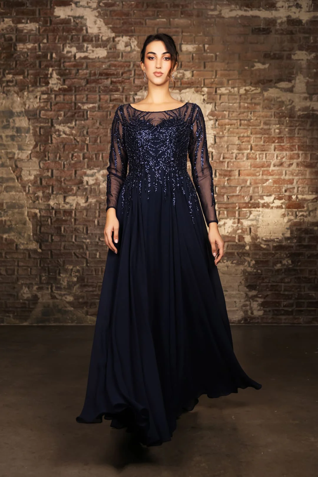 Mother Of The Bride Dress Long Sleeve A-Line Gown By May Queen MQ2161 - Image 5