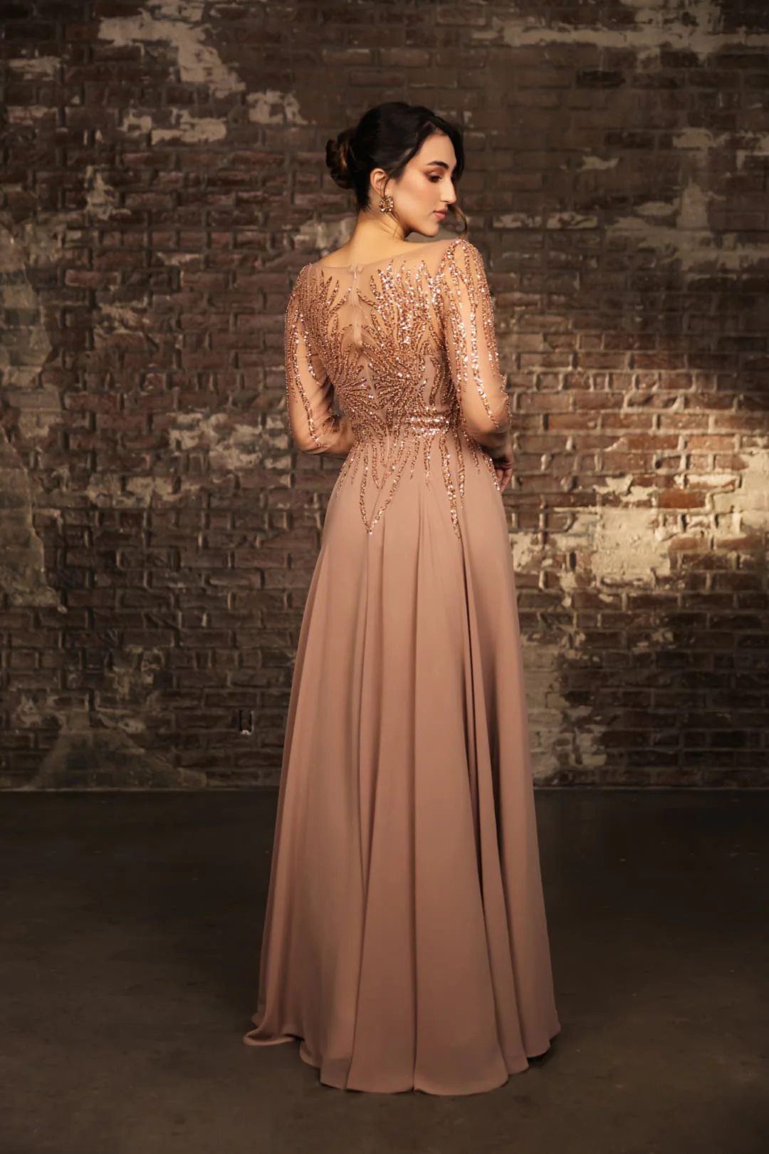 Mother Of The Bride Dress Long Sleeve A-Line Gown By May Queen MQ2161 - Image 9