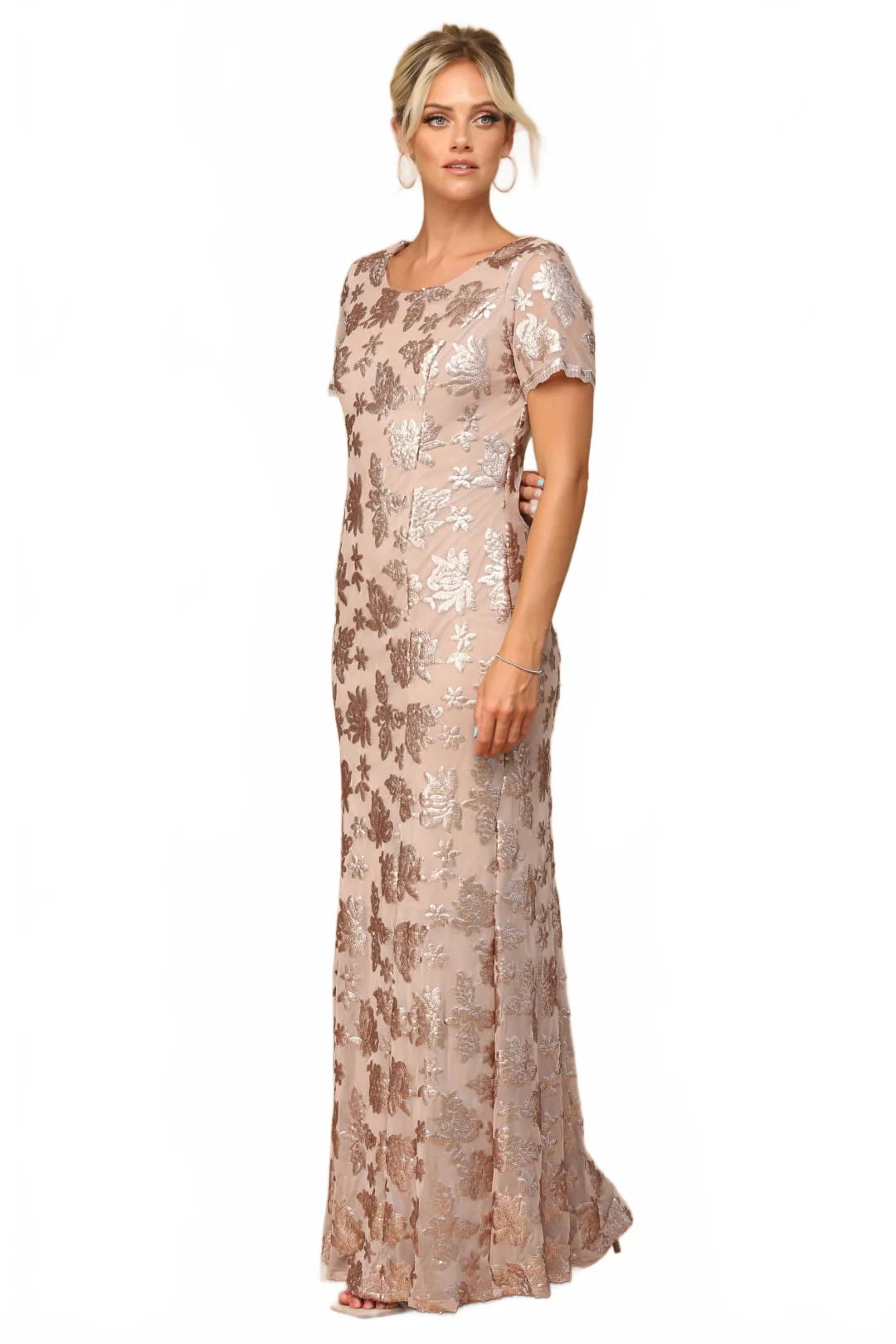Mother-of-the-Bride Short Sleeve Formal Evening Dress by Eva USA 3456 - Image 27