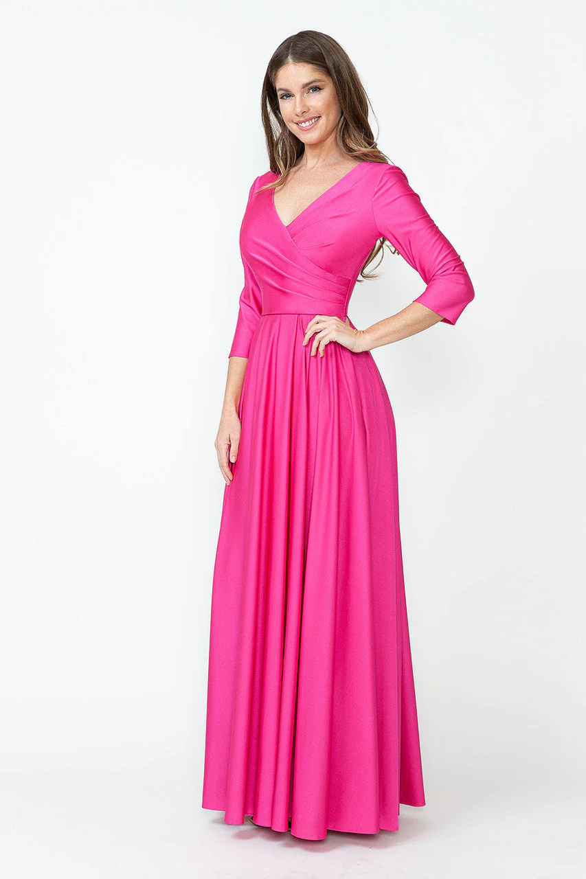 Mother Of The Groom Dress Pleated A-Line Formal Gown By Lenovia 5243