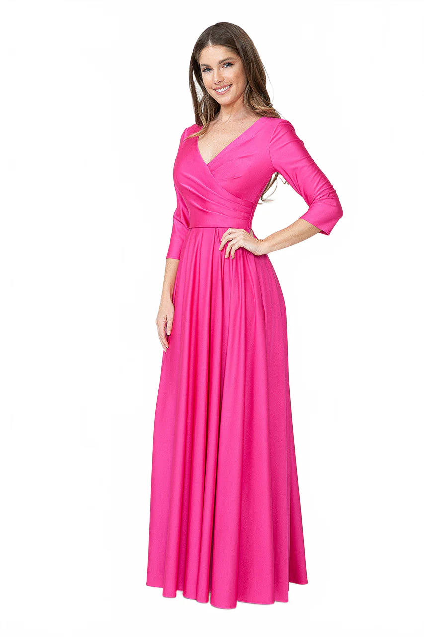 Mother Of The Groom Dress Pleated A-Line Formal Gown By Lenovia 5243 - Image 8