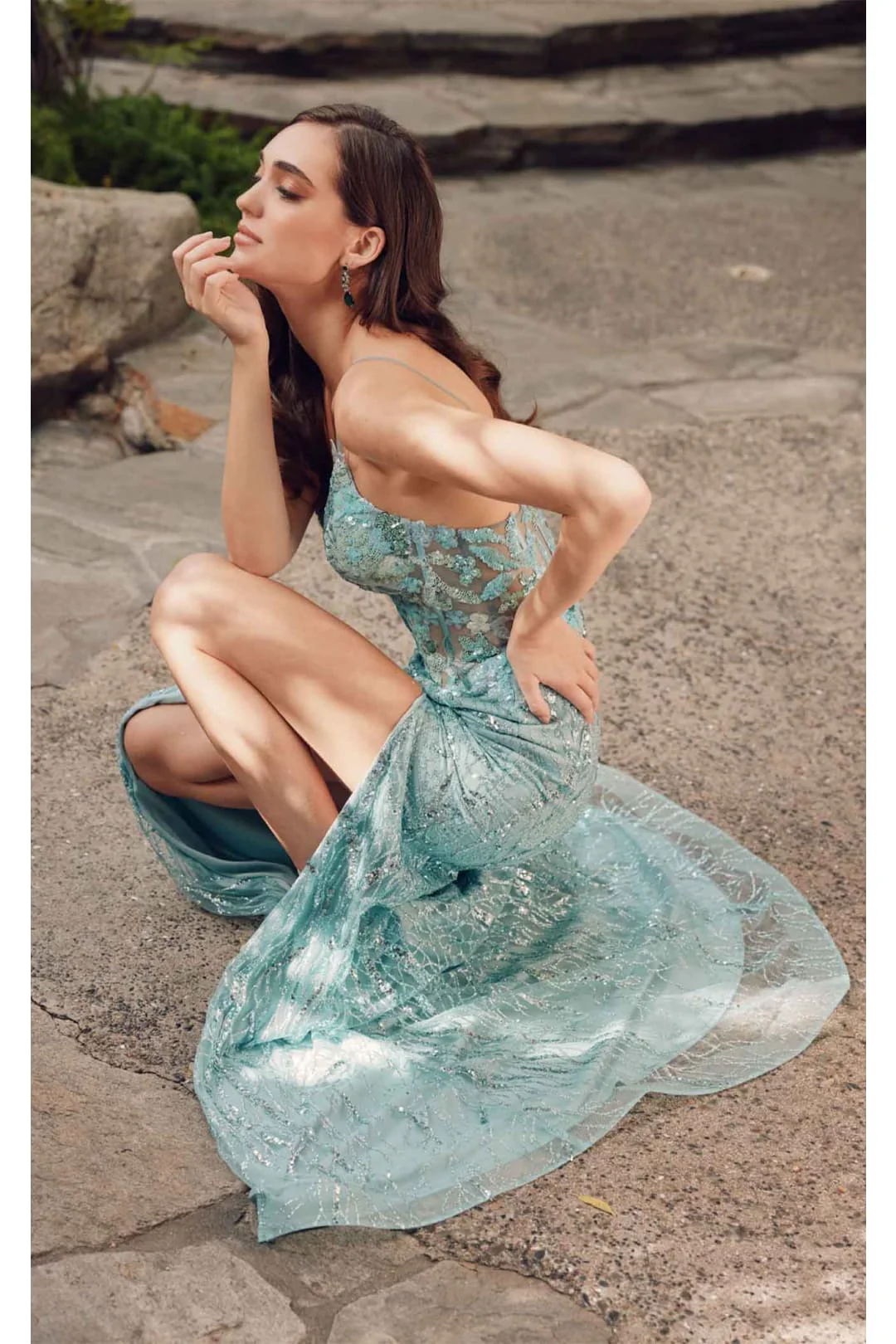 Multi-Green Bridesmaid Dresses-Inexpensive V-Neck Corset Juliet JT2425A - Image 6