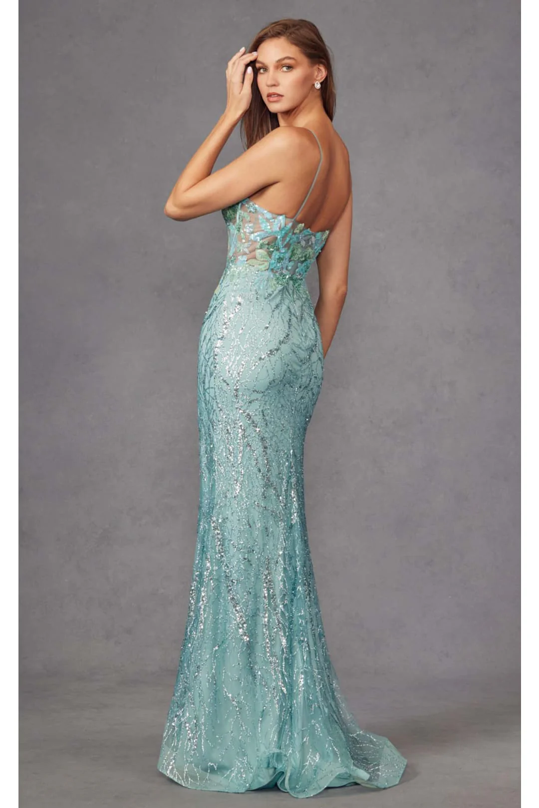 Multi-Green Bridesmaid Dresses-Inexpensive V-Neck Corset Juliet JT2425A - Image 7