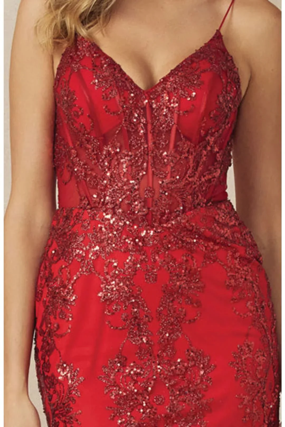 New Year's Eve Dress in Red Style 874 NYE Outfit - Image 2