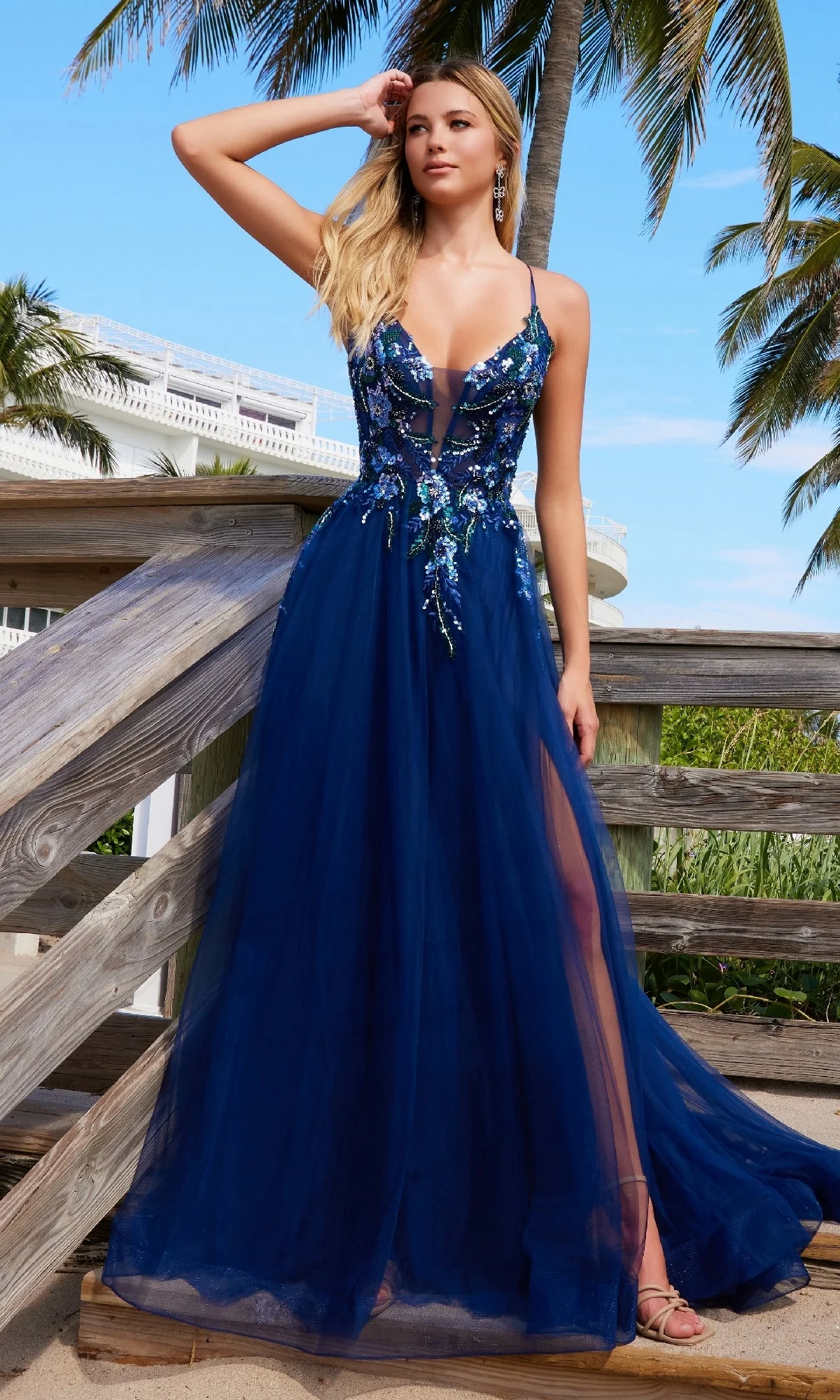 Nox Anabel G1649 Lace-Up Long A-Line Prom Dress - Image 19