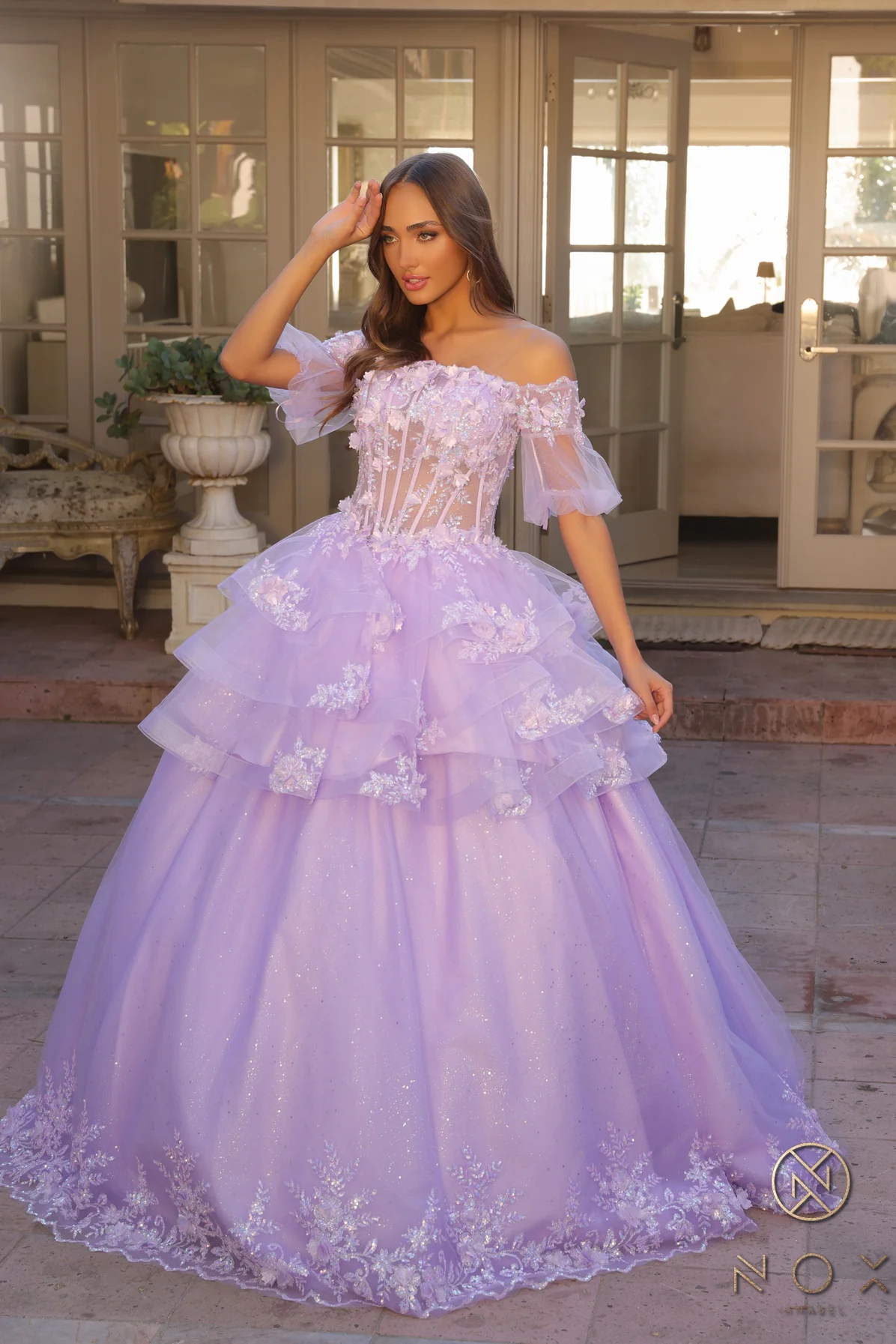 Nox Anabel H1360 Two Piece Quinceanera Dress Removable-Skirt Formal Ball Gown - Image 5