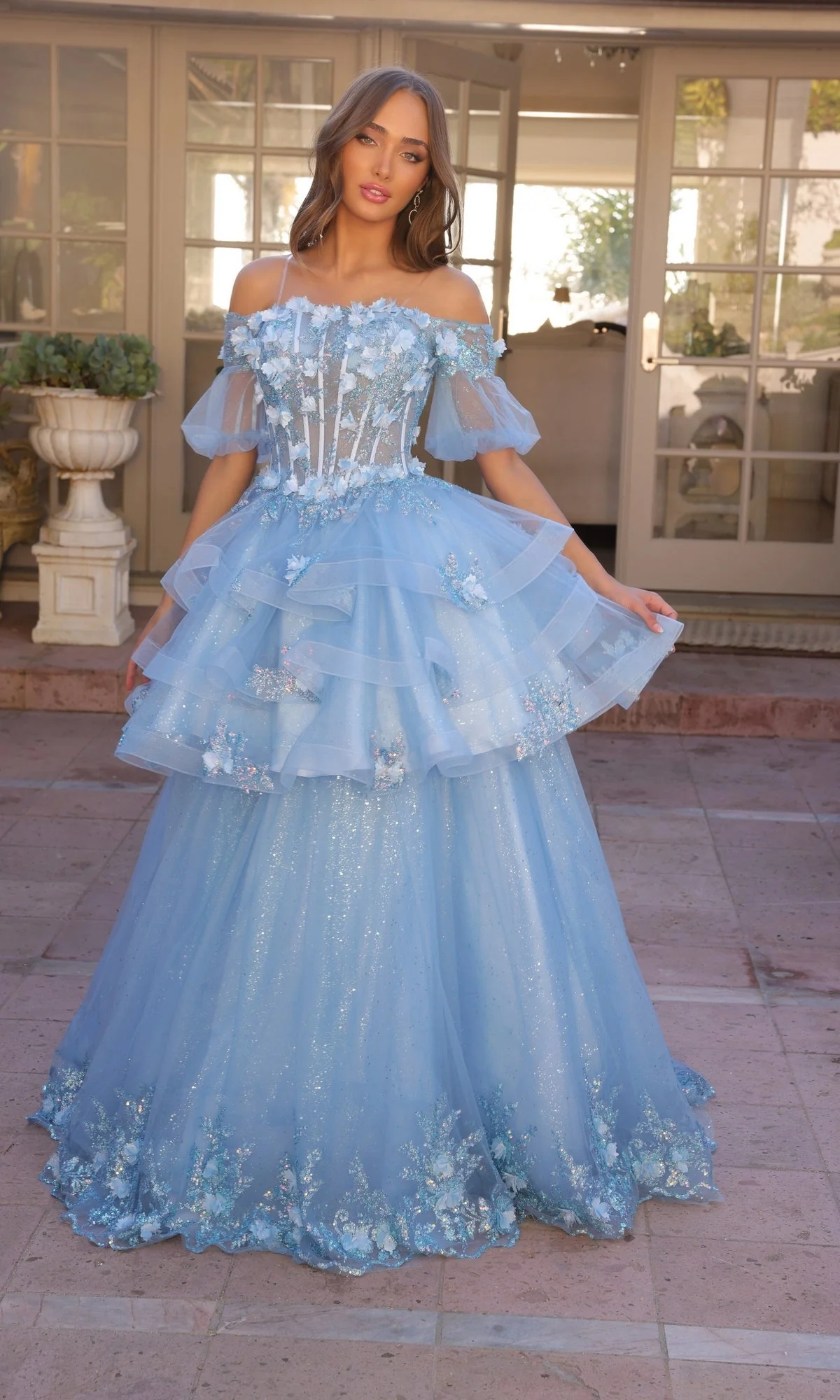 Nox Anabel H1360 Two Piece Quinceanera Dress Removable-Skirt Formal Ball Gown - Image 6