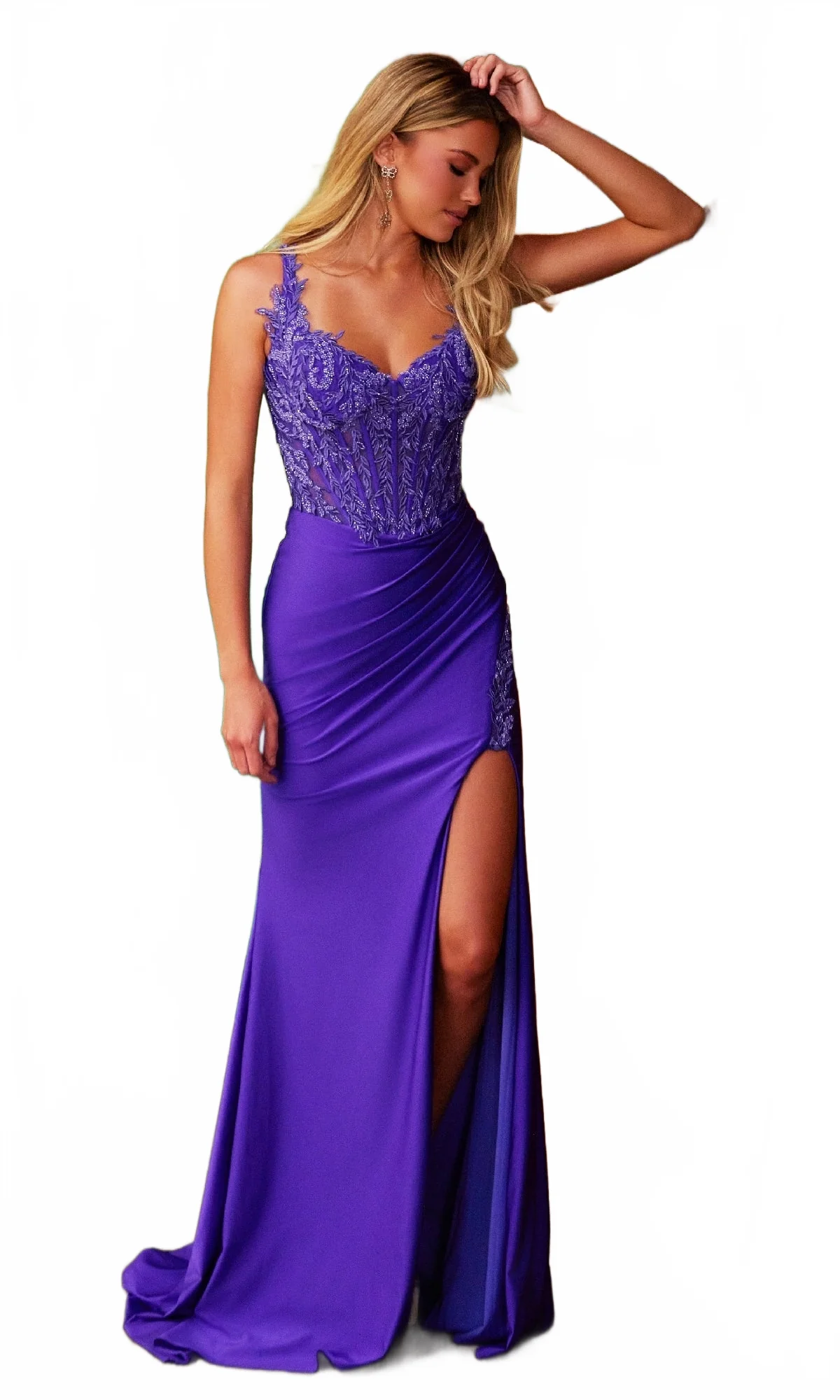 Nox Anabel Y1550 Lace Corset Long Prom Dress - Image 20