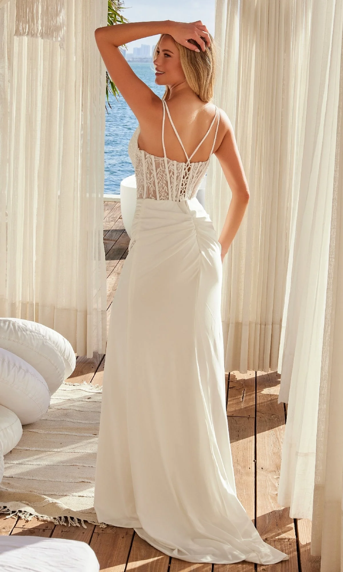 Nox Anabel Y1550 Lace Corset Long Prom Dress - Image 3