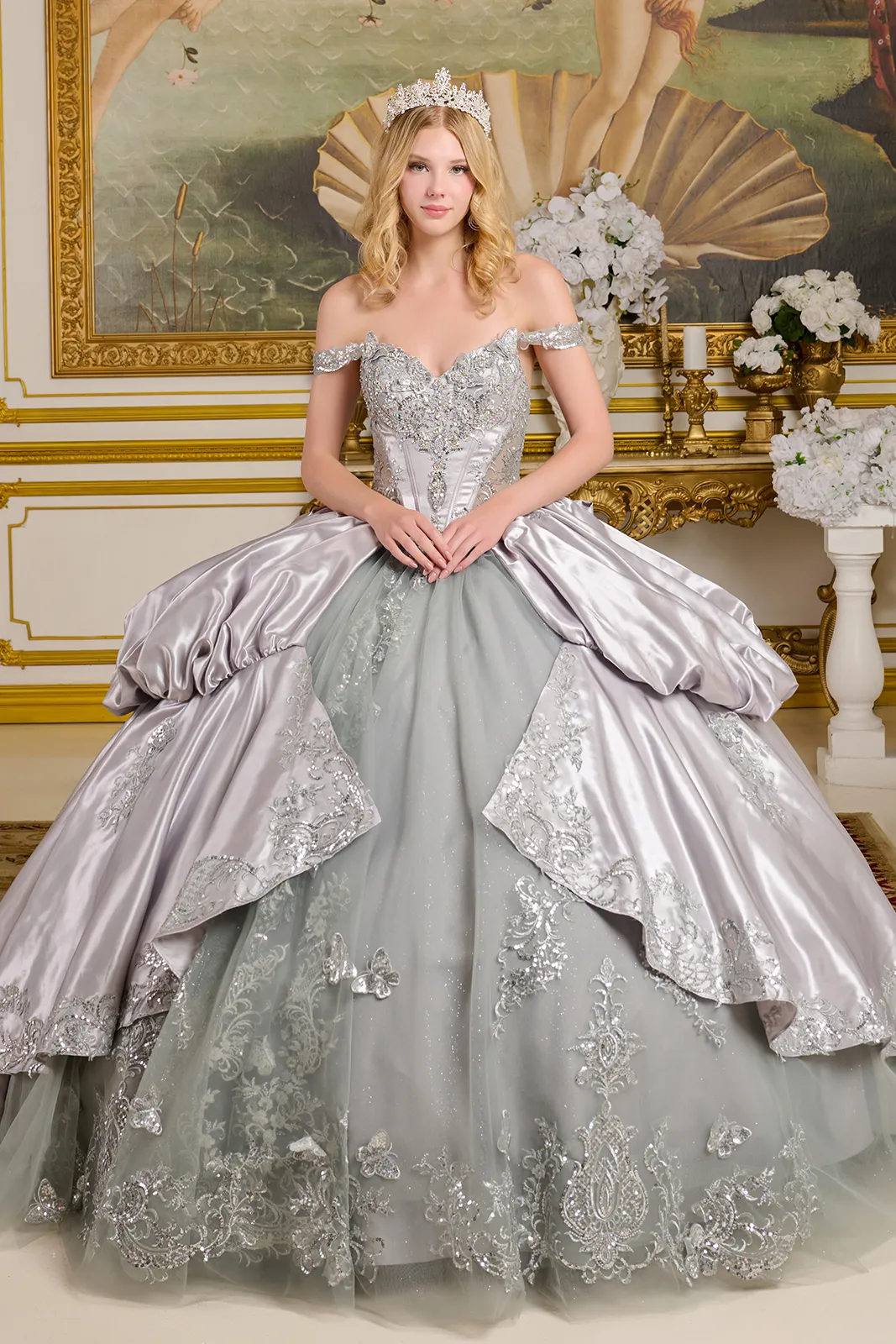 Off Shoulder Ball Gown by Elizabeth KGL3652 - Image 5