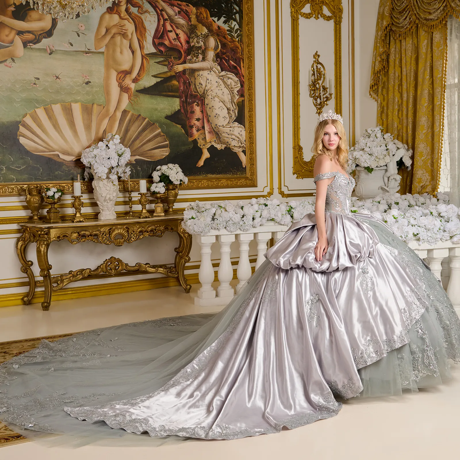 Off Shoulder Ball Gown by Elizabeth KGL3652 - Image 6
