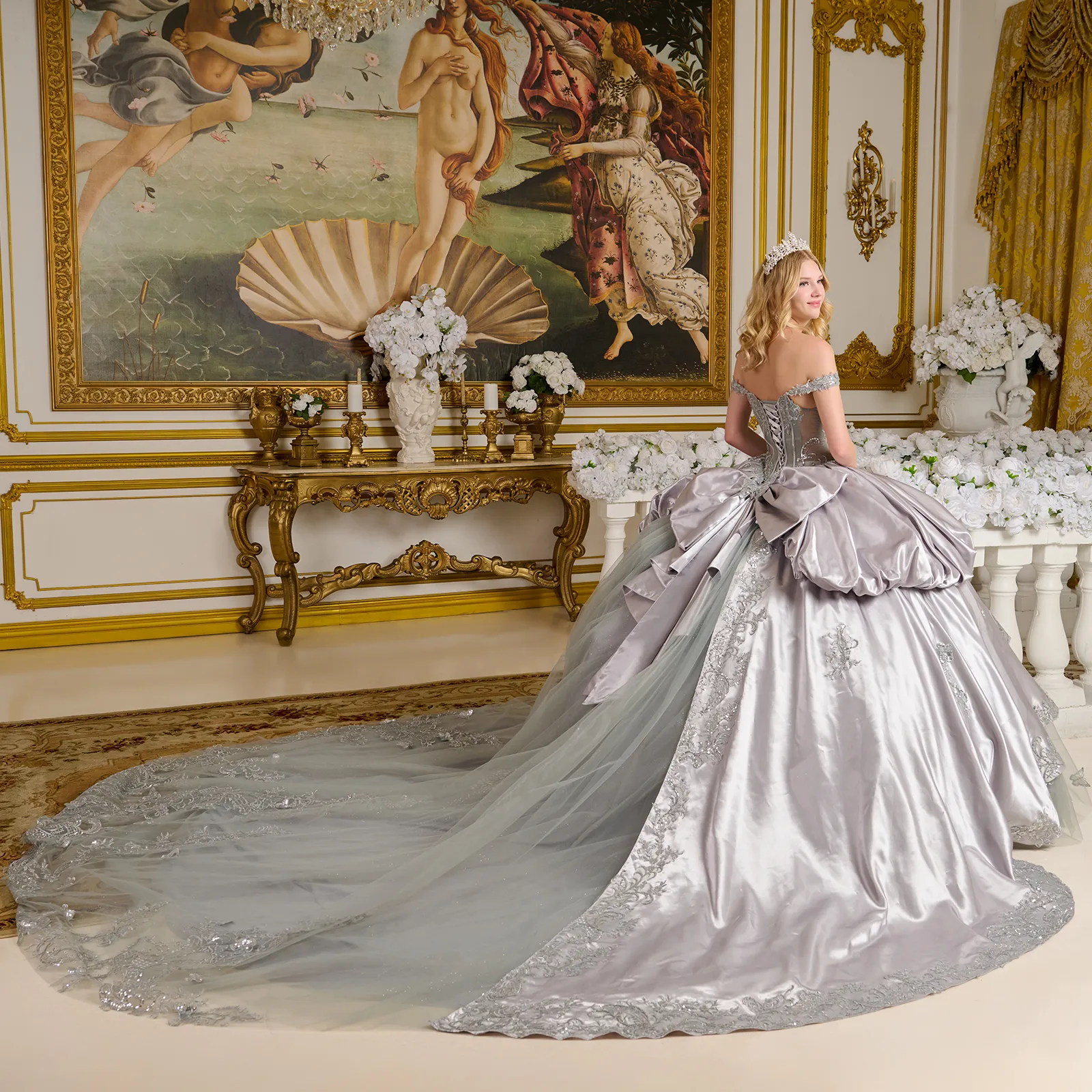 Off Shoulder Ball Gown by Elizabeth KGL3652 - Image 7
