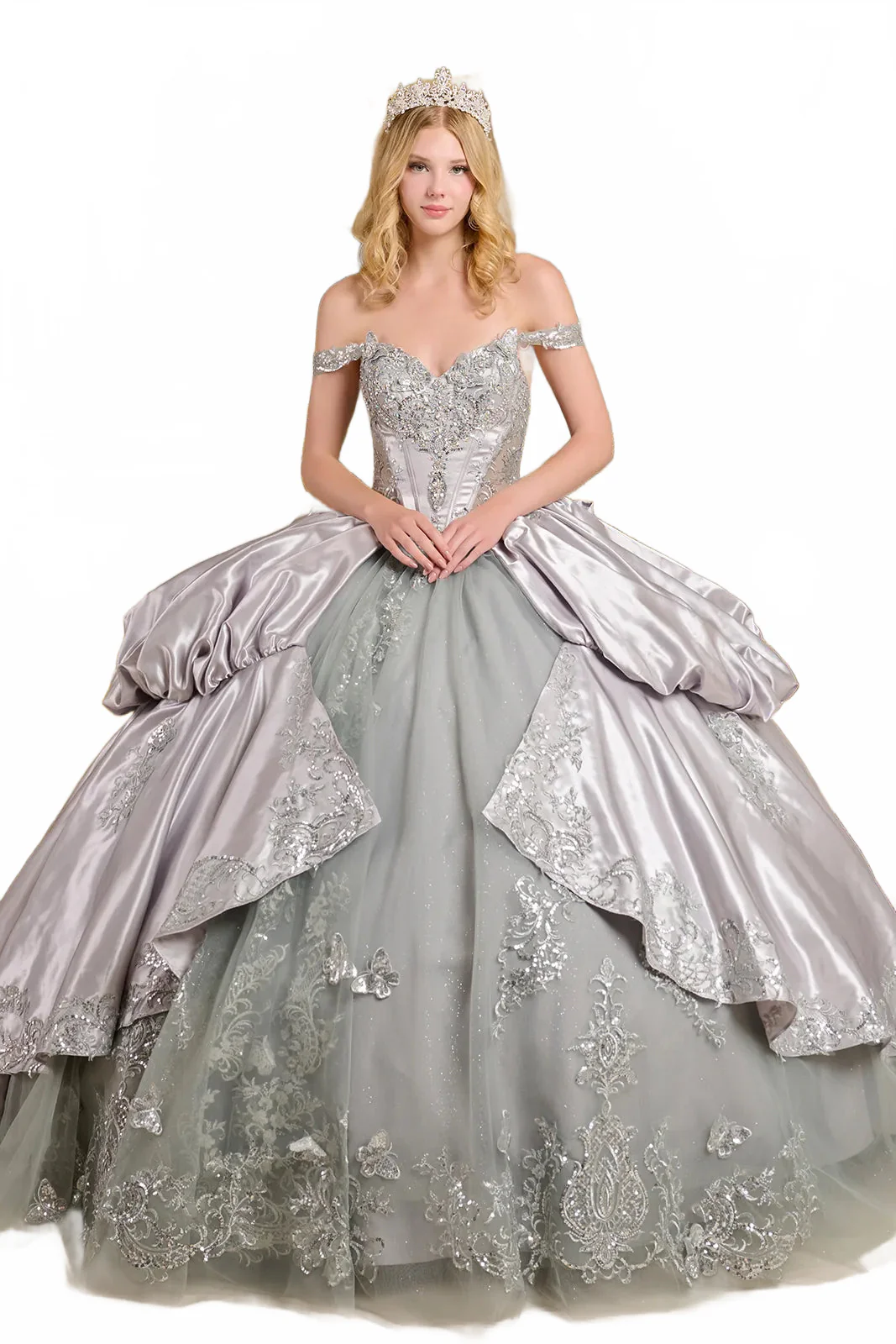 Off Shoulder Ball Gown by Elizabeth KGL3652 - Image 8