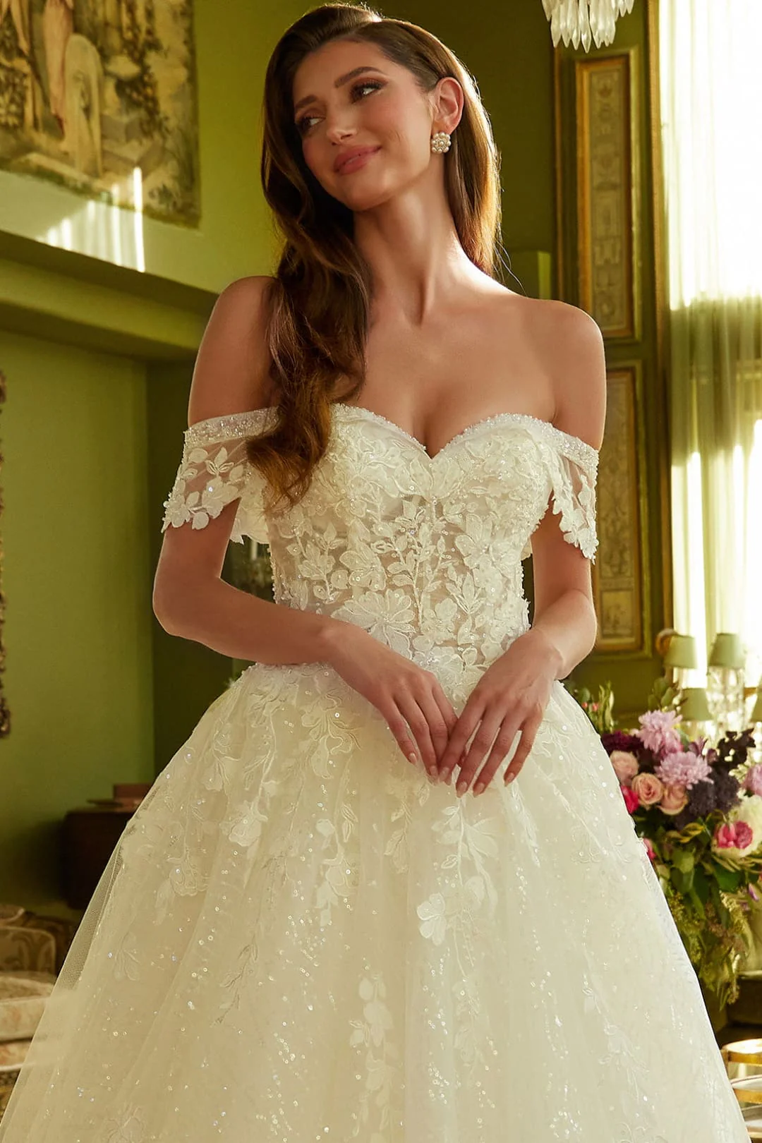 Off Shoulder Bridal Ball Gown by GLS Gloria GL3602 - Image 3