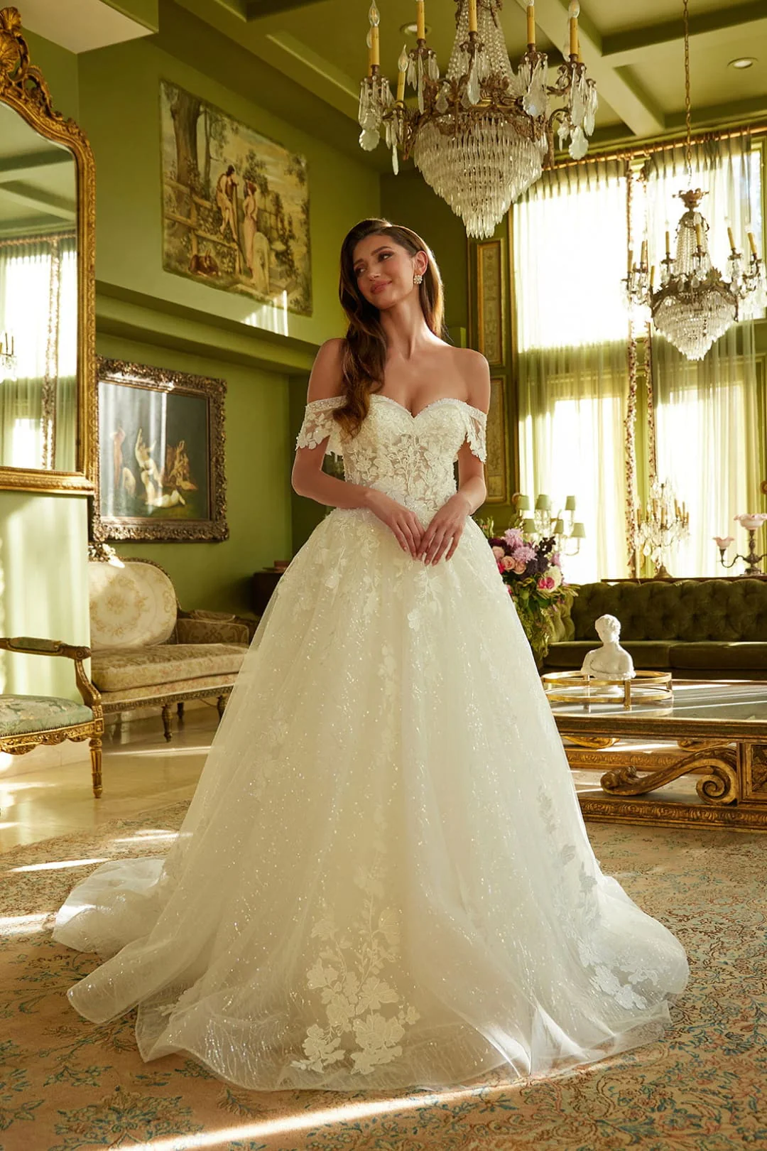Off Shoulder Bridal Ball Gown by GLS Gloria GL3602 - Image 5
