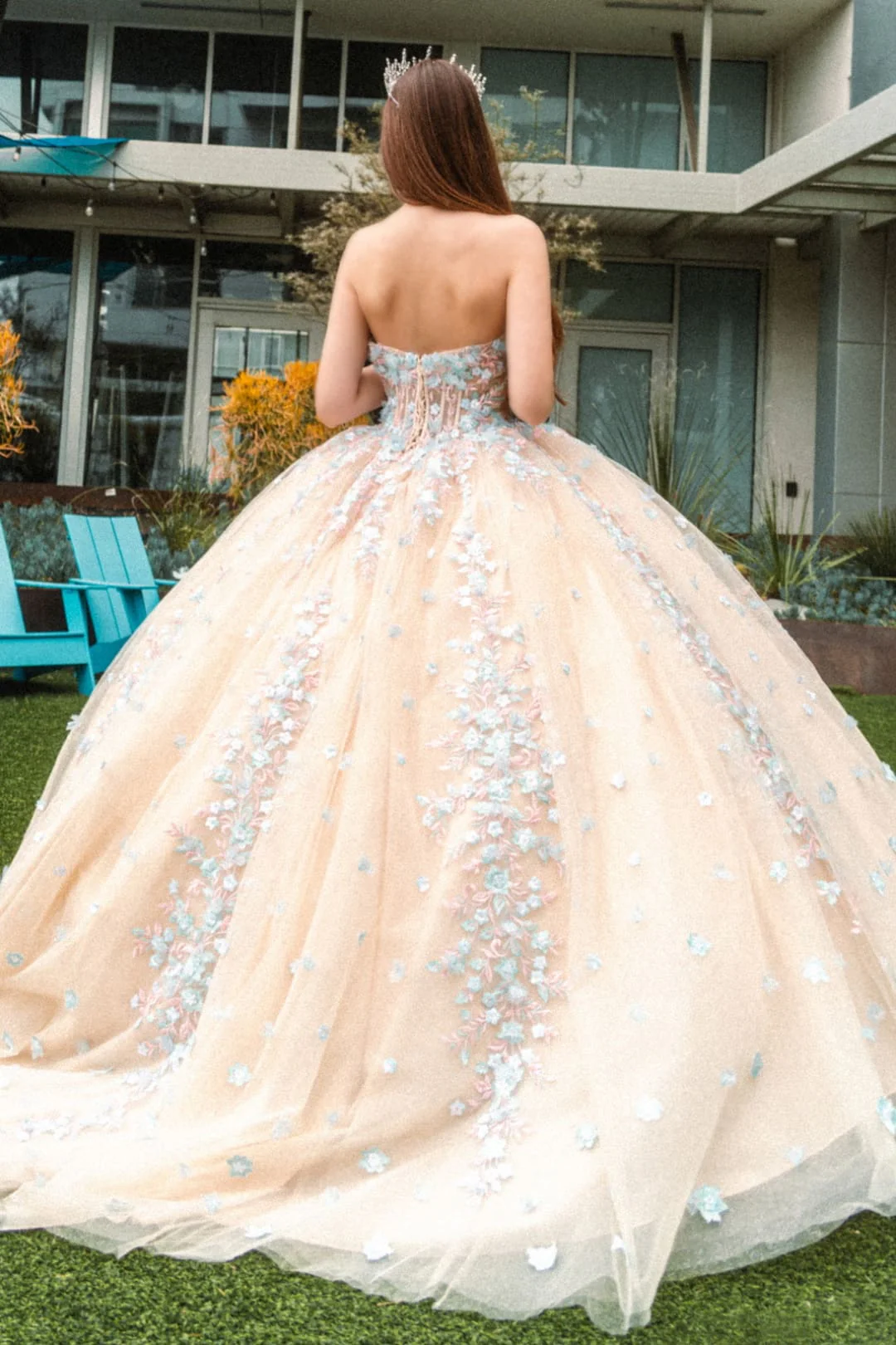Off Shoulder Corset Ball Gown by GLS Gloria GL3504 - Image 2