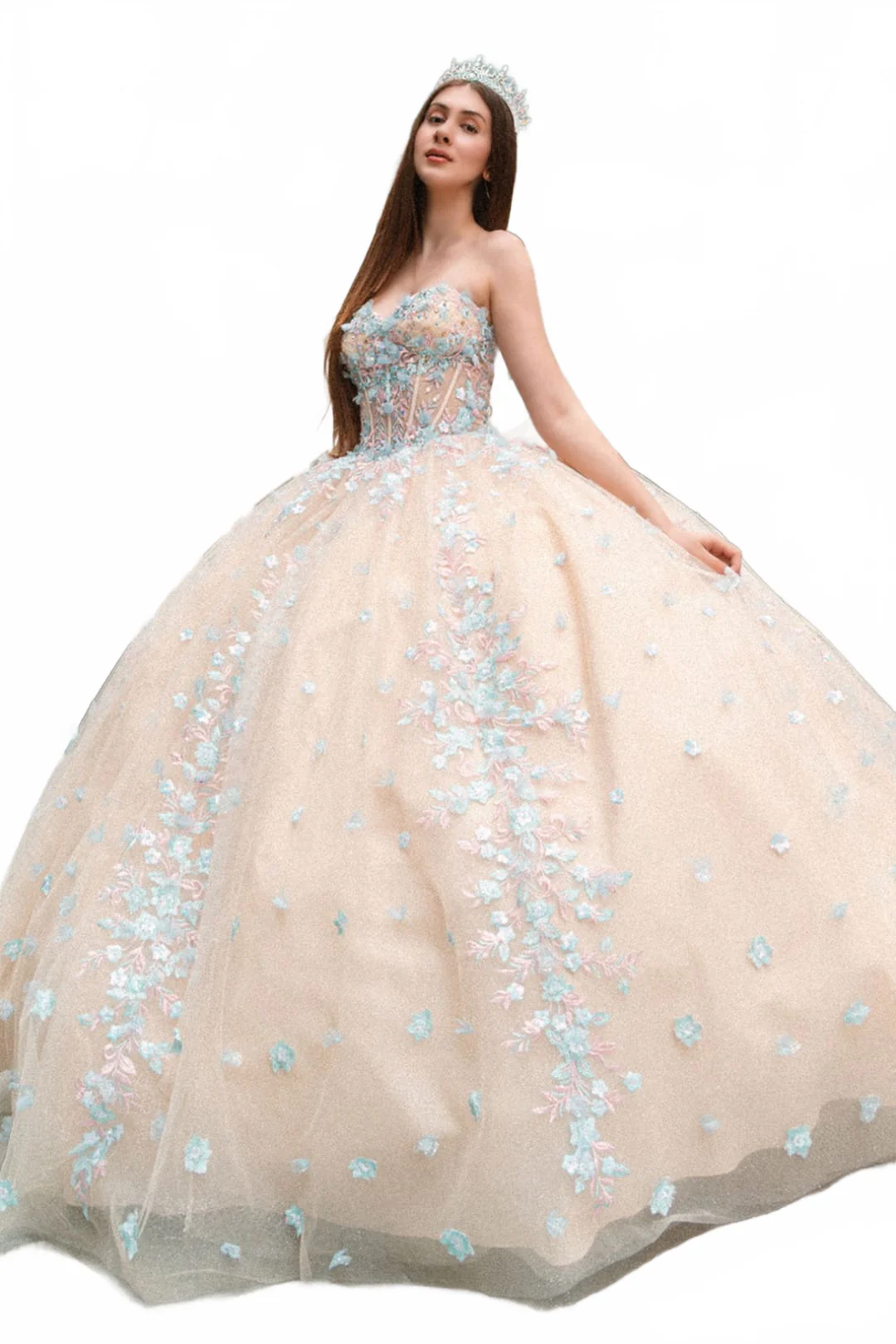 Off Shoulder Corset Ball Gown by GLS Gloria GL3504 - Image 7