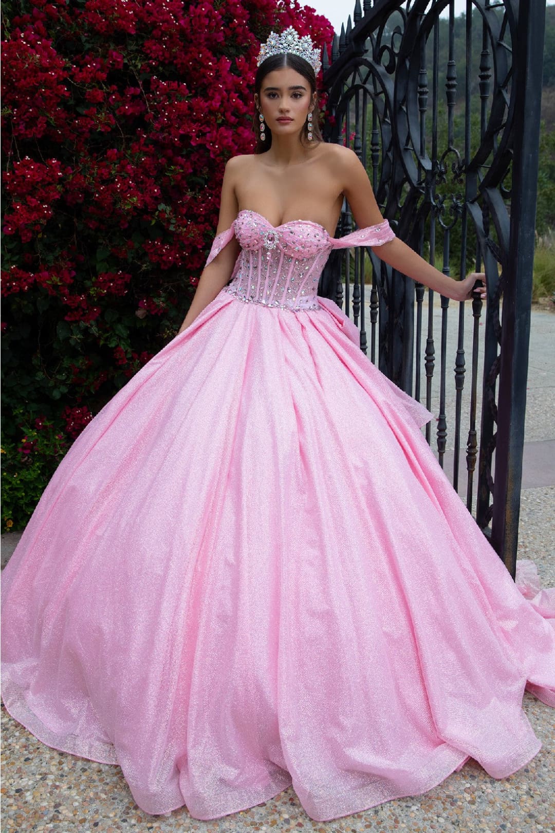 Off Shoulder Corset Ball Gown by GLS Gloria GL3527 - Image 11