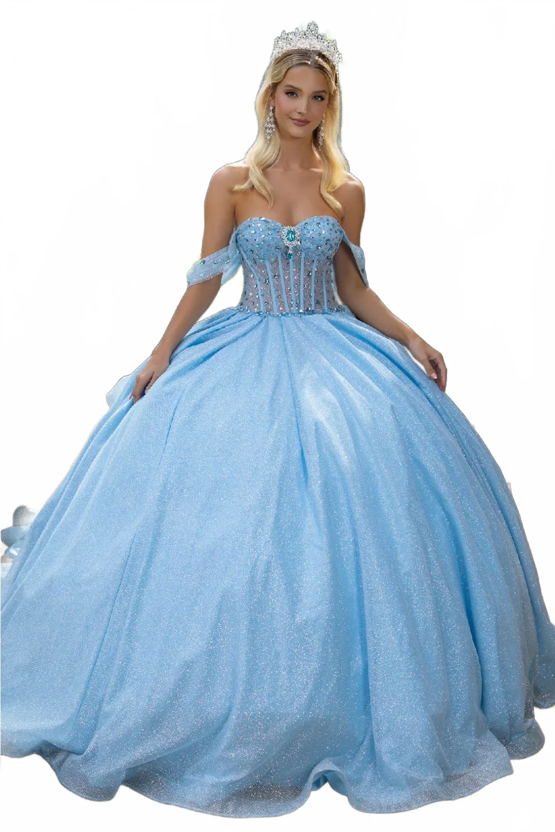 Off Shoulder Corset Ball Gown by GLS Gloria GL3527 - Image 12