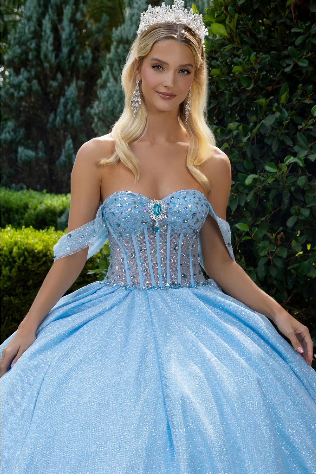 Off Shoulder Corset Ball Gown by GLS Gloria GL3527 - Image 3