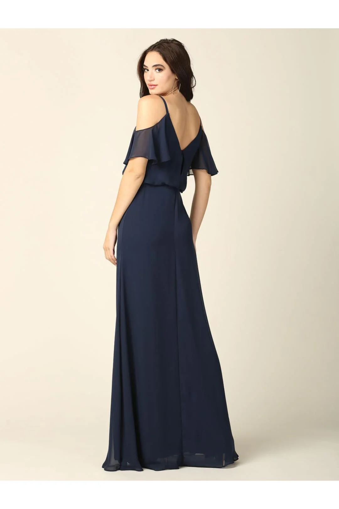 Eva Usa 3333 Off Shoulder Long Bridesmaids Blouson Dress - Image 11