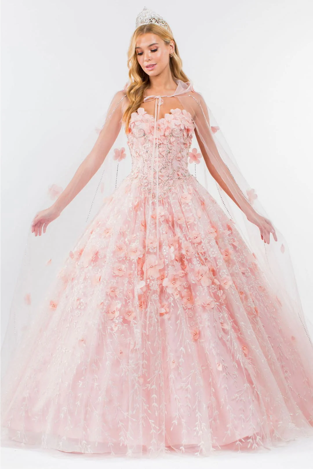Pink and White Ball Gown by Elizabeth KGL1939