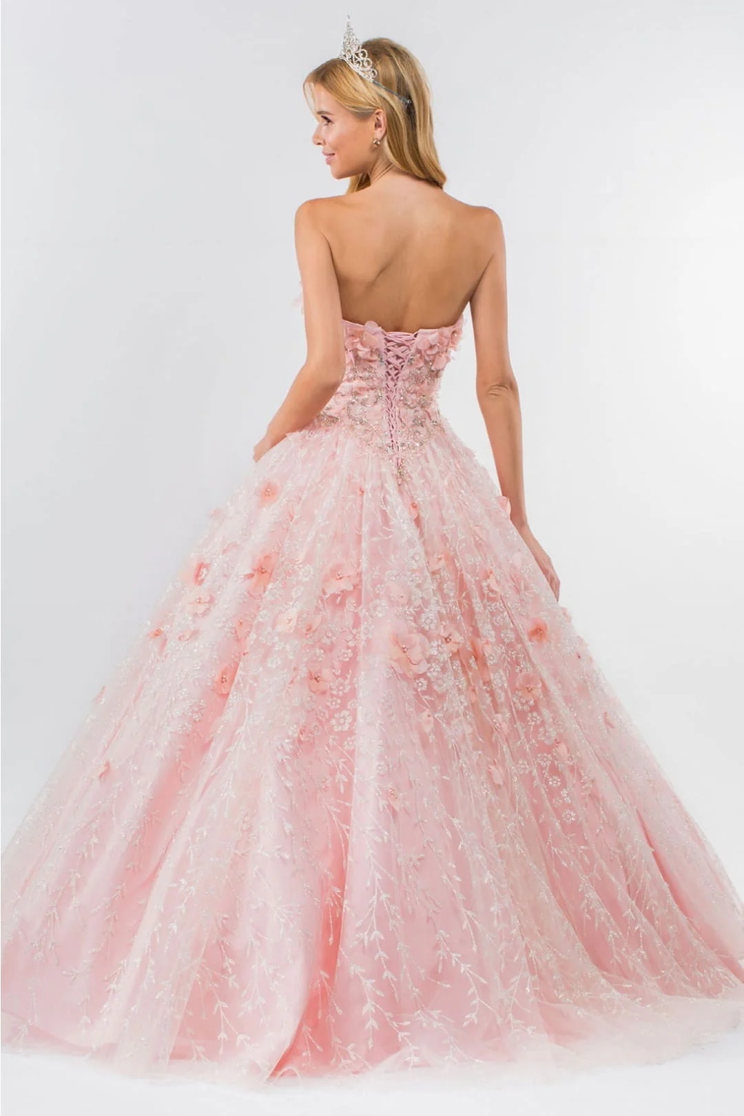 Pink and White Ball Gown by Elizabeth KGL1939 - Image 2