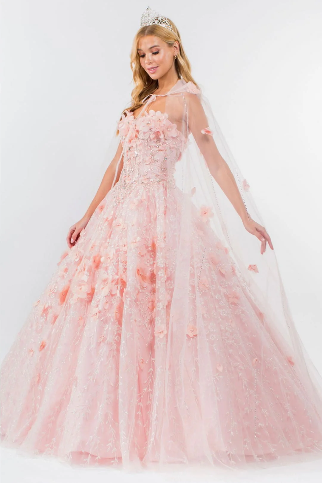 Pink and White Ball Gown by Elizabeth KGL1939 - Image 3