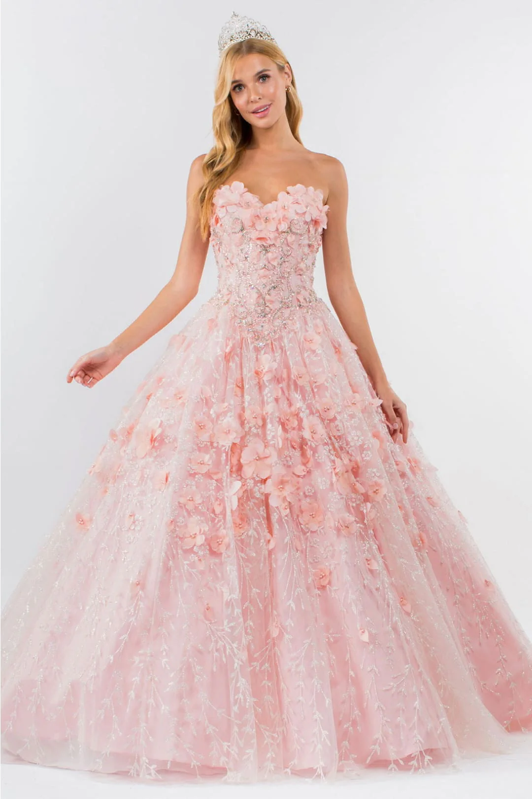 Pink and White Ball Gown by Elizabeth KGL1939 - Image 4