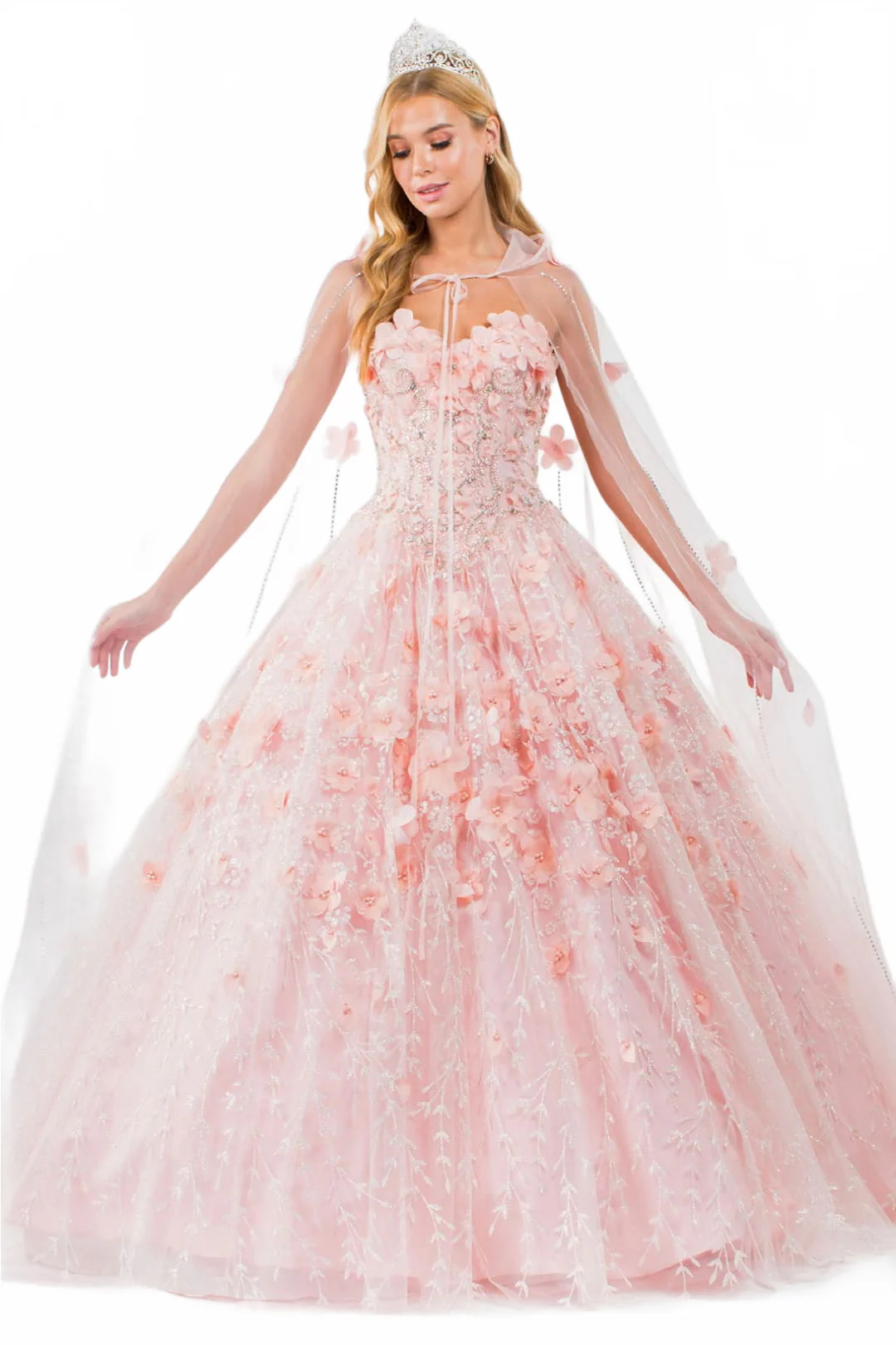 Pink and White Ball Gown by Elizabeth KGL1939 - Image 7