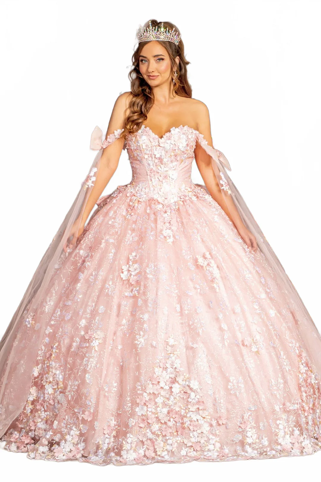 Pink And White Quinceanera Dresses | Ball Gown by GL3465 - Image 7