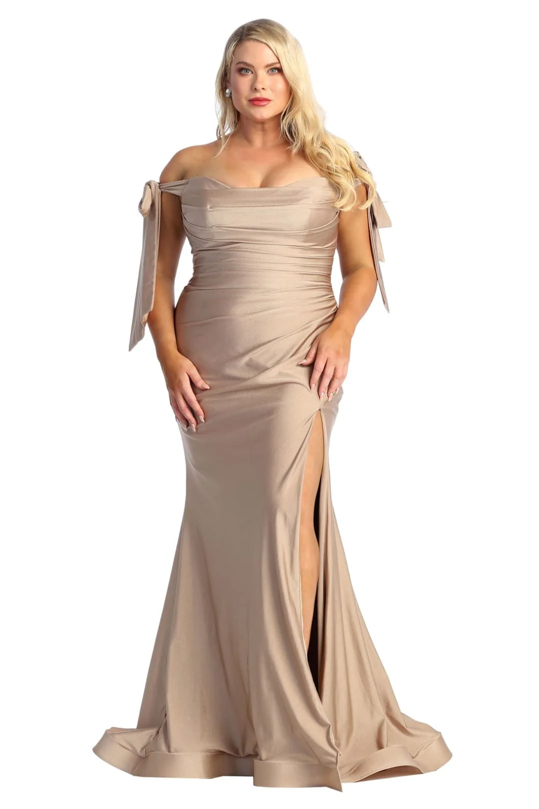 Plus Size Long Evening Gown Maxi Formal Dress for Women - Image 7