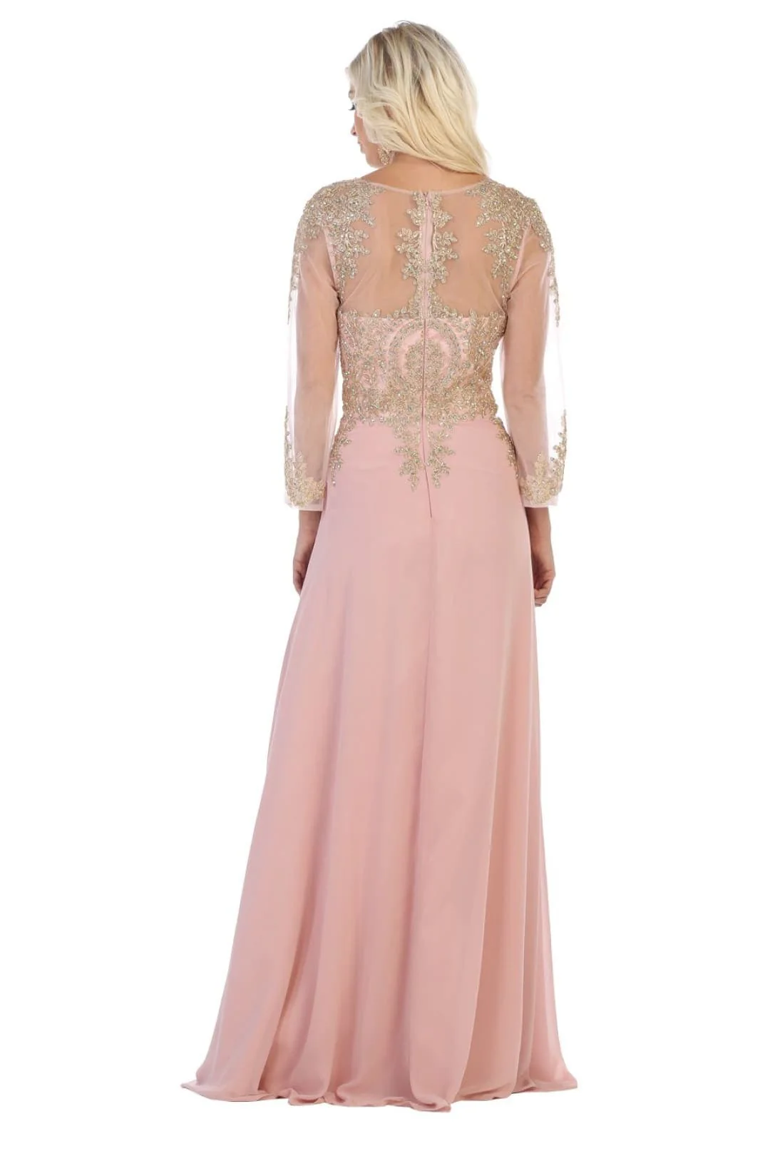 Plus Size Long Evening Gown Maxi Formal Dress for Women By May Queen MQ1549 - Image 11
