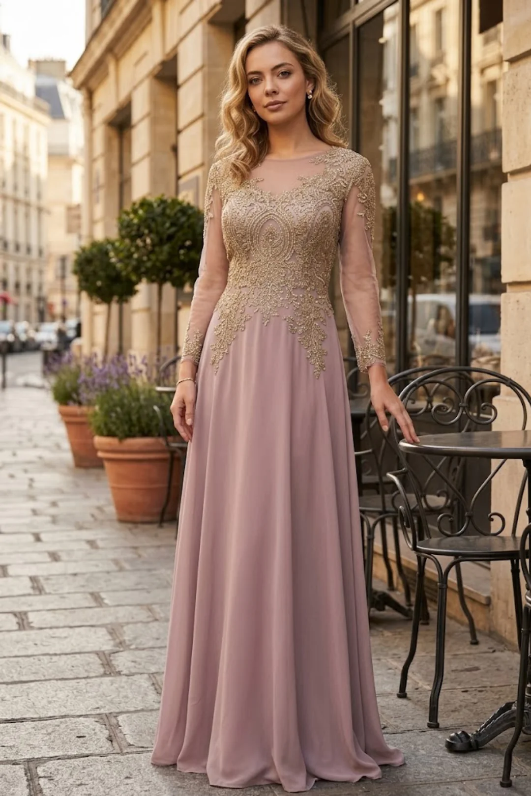 Plus Size Long Evening Gown Maxi Formal Dress for Women By May Queen MQ1549 - Image 4