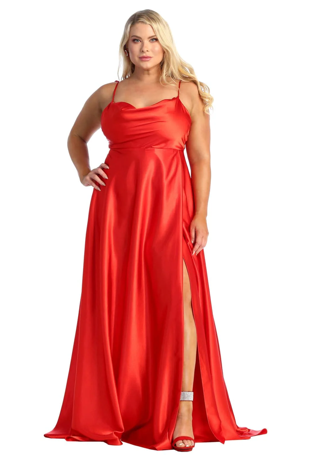 Plus Size Long Evening Gown Maxi Formal Dress for Women By May Queen MQ1901 - Image 6