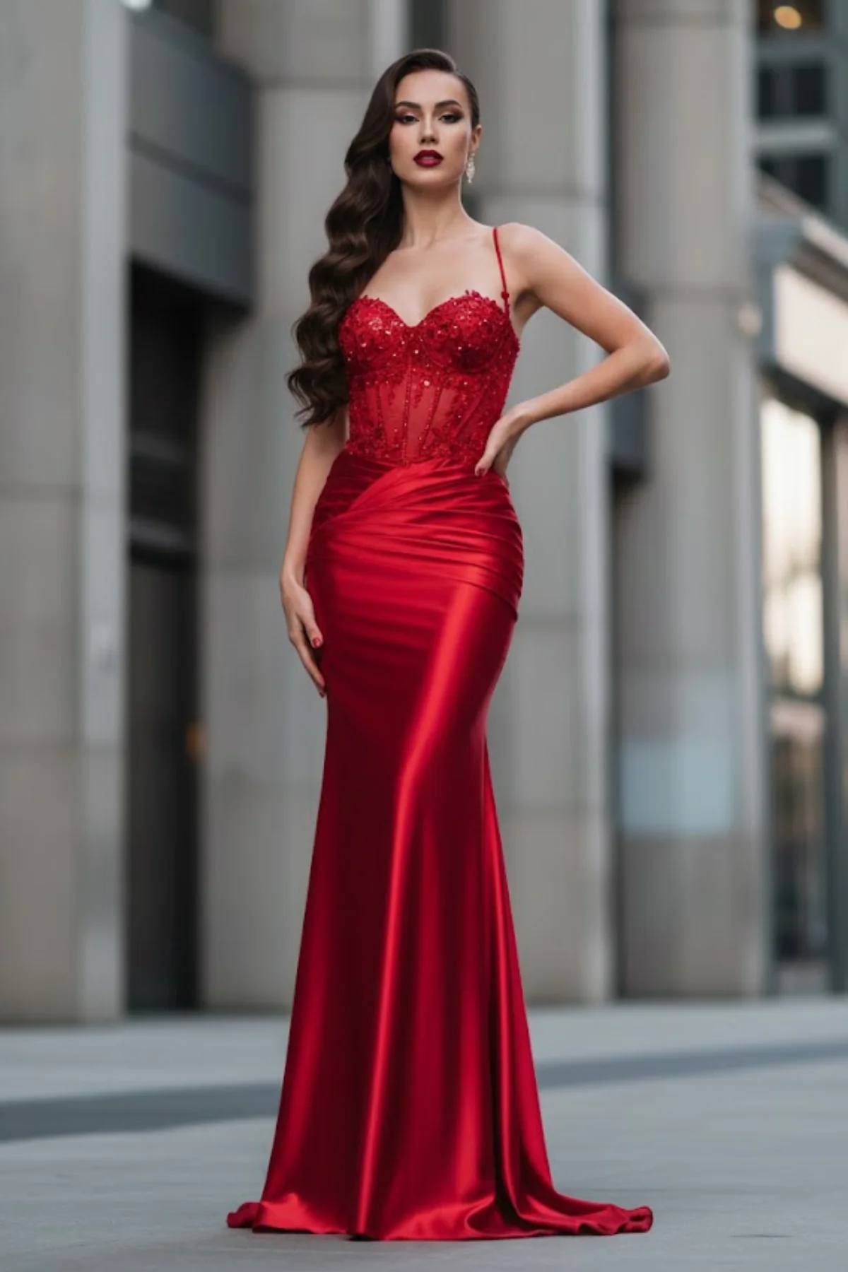Plus Size Long Evening Gown Maxi Formal Dress for Women By May Queen MQ2139 - Image 5