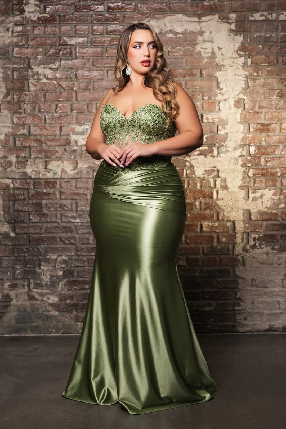 Plus Size Long Evening Gown Maxi Formal Dress for Women By May Queen MQ2139 - Image 6