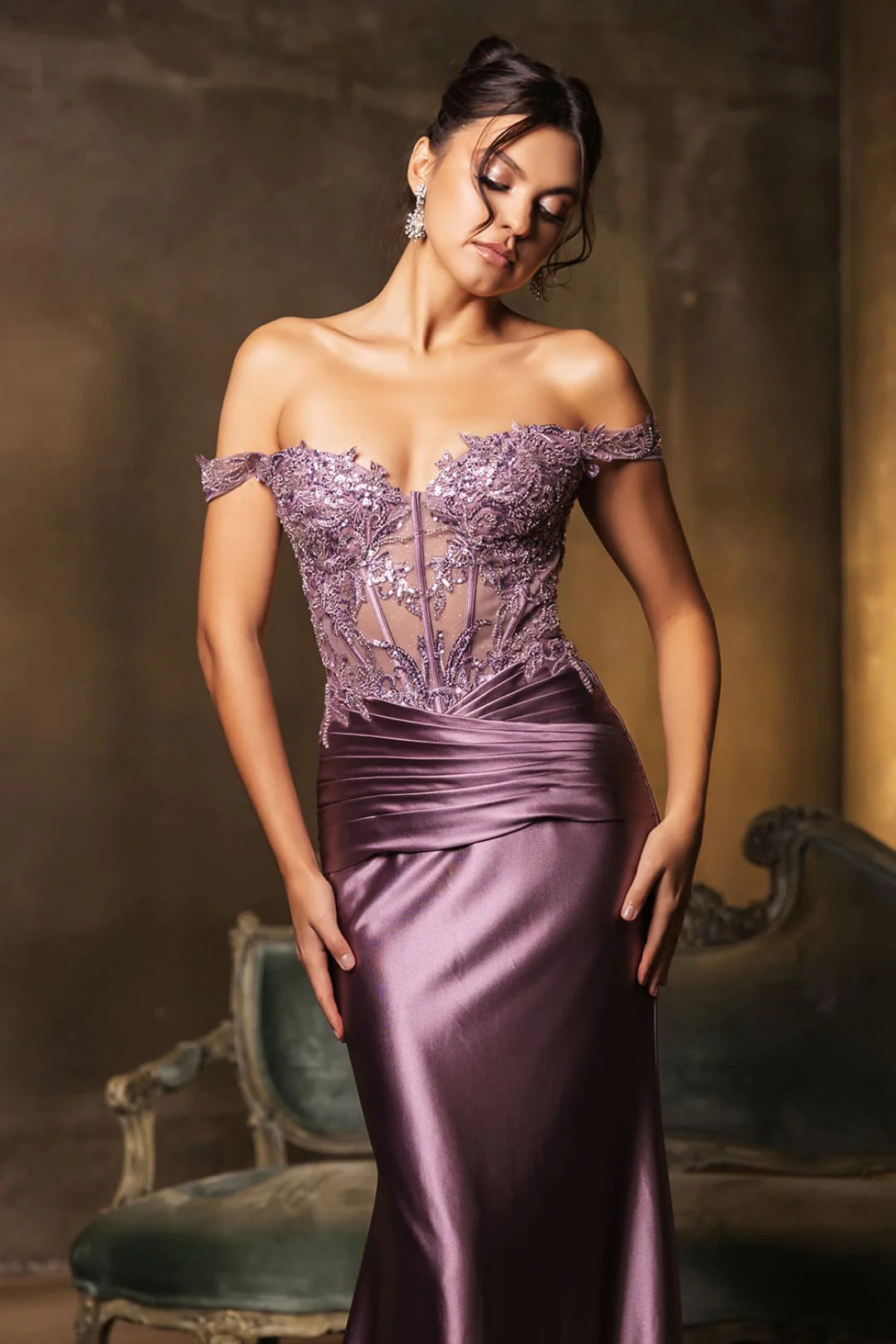 Plus Size Long Evening Gown Maxi Formal Dress for Women By May Queen MQ2141 - Image 11