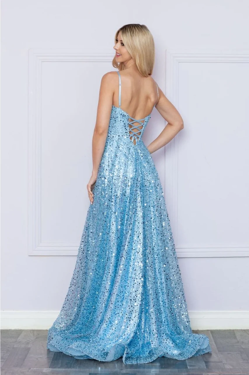 Poly USA 9290 Side Pockets A-Line Pageant Dress - Image 5