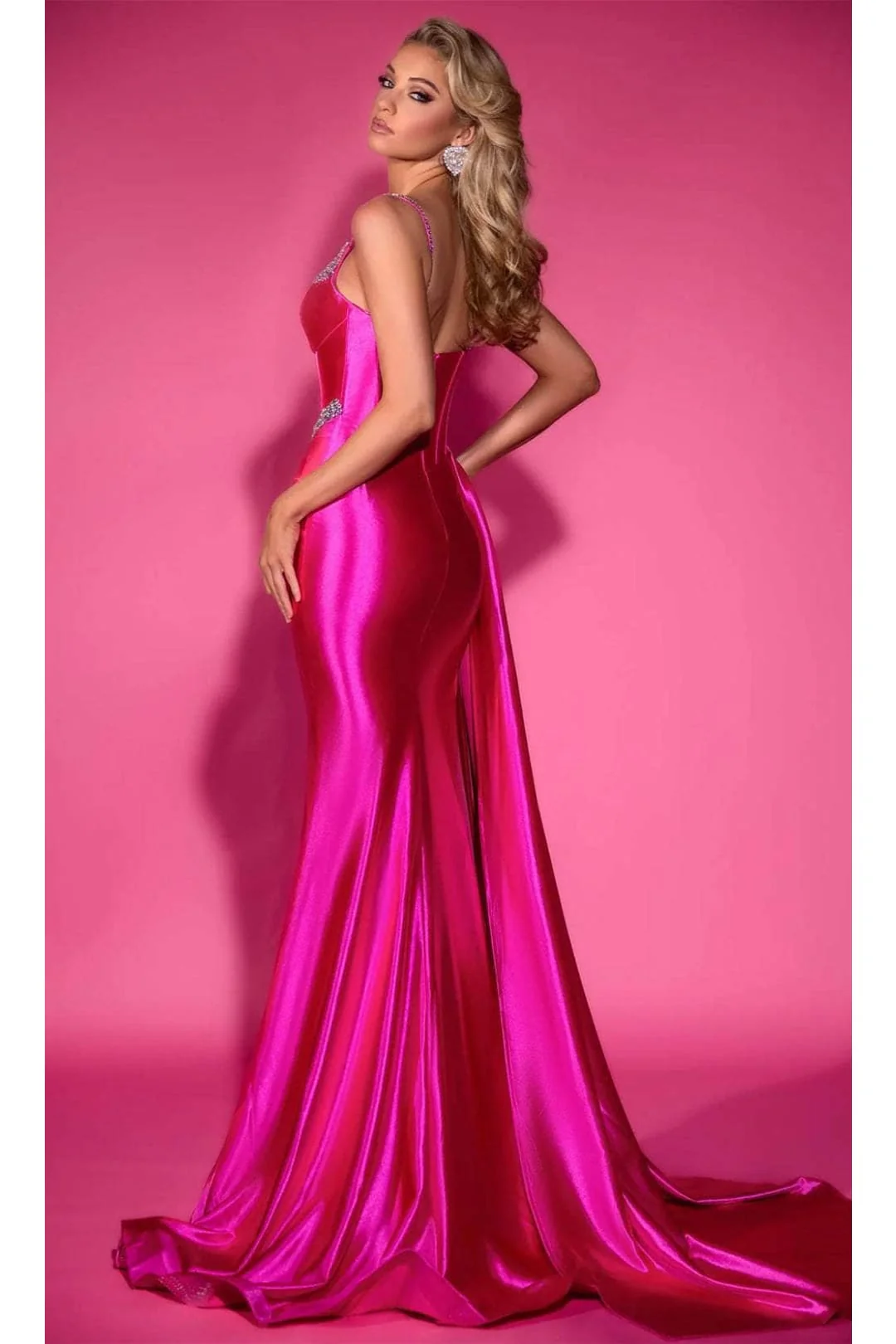 Portia and Scarlett PS25203 - Sash Detailed Prom Dress - Image 3