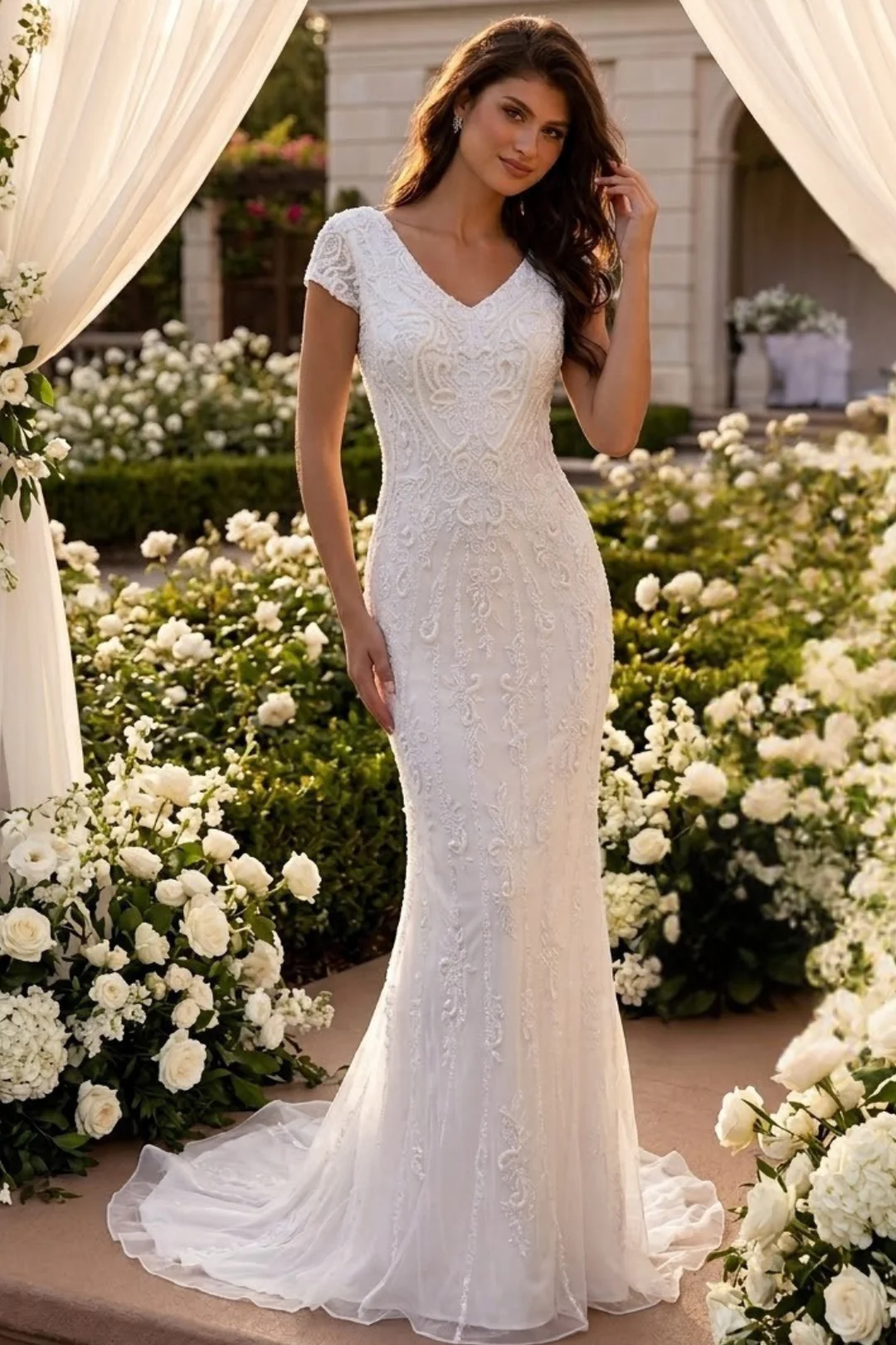 Primavera Couture 11121 Long Bridal Gown Fitted Wedding Dress - Image 3