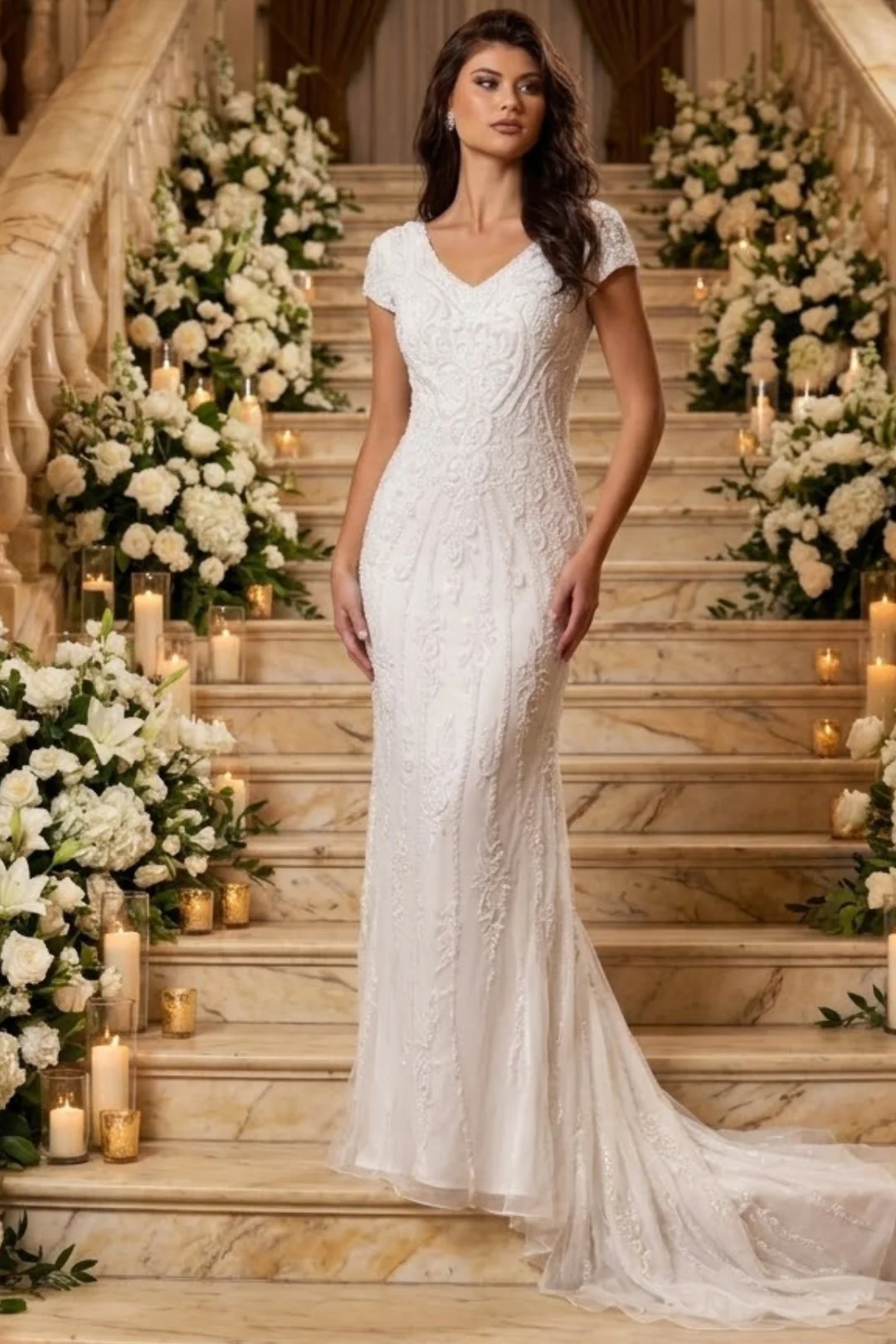 Primavera Couture 11121 Long Bridal Gown Fitted Wedding Dress - Image 4