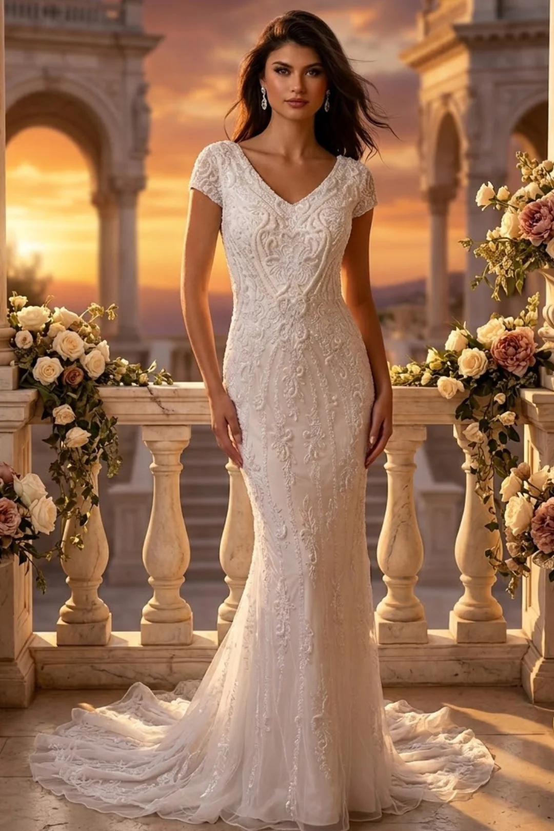 Primavera Couture 11121 Long Bridal Gown Fitted Wedding Dress - Image 5