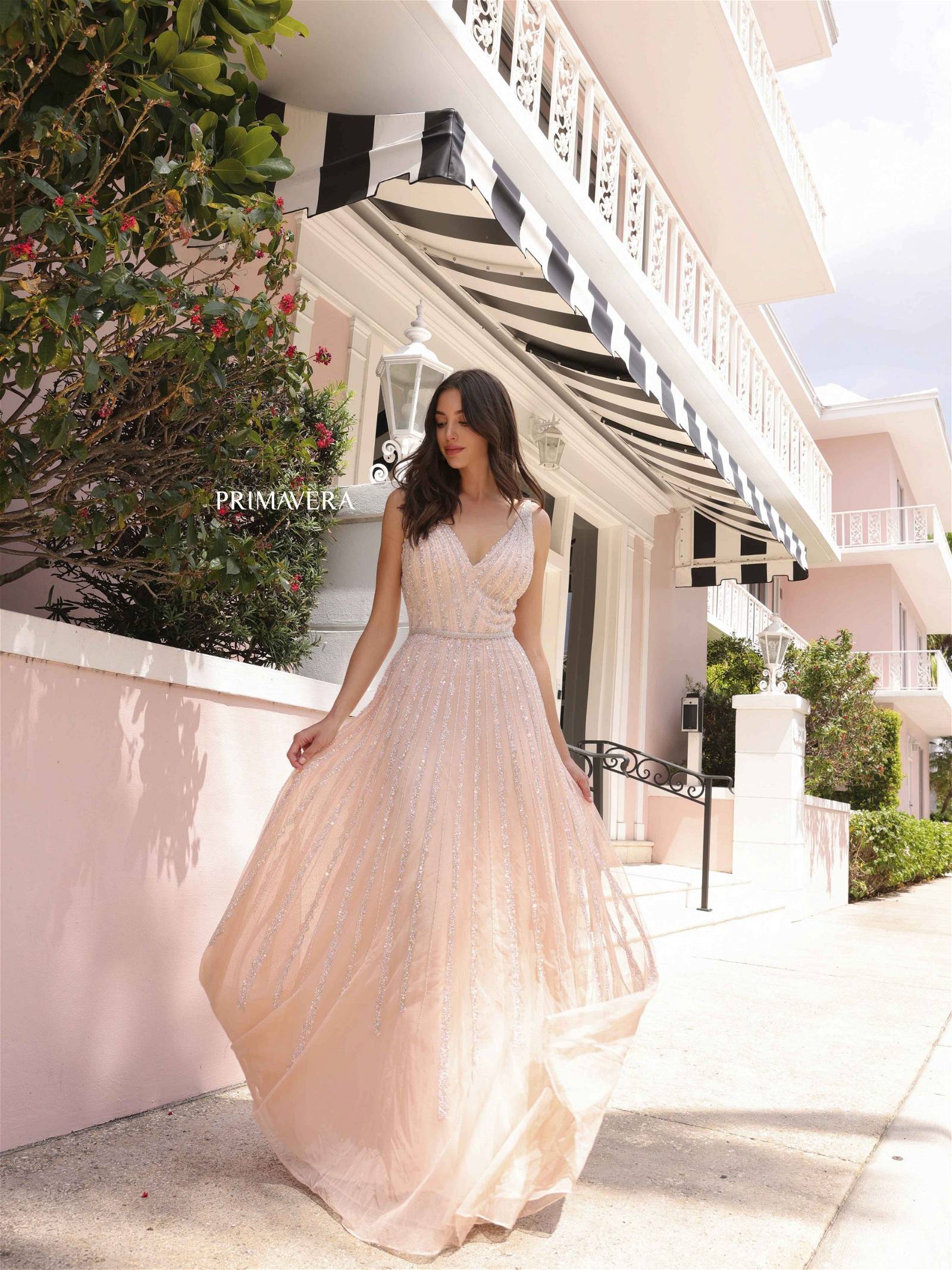 Primavera Couture 12116 A-Line Long Formal Beaded Prom Gown - Image 4